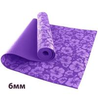 Коврик для йоги Размер:173*61*0.6 см Цвет:Фиолетовый, Материал: ЭКО ПВХ / Йога мат полупрофессиональный HKEM113-06-PURPLE