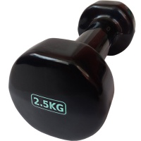 Гантель виниловая 2,5 кг (черная) HKDB115-2.5