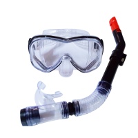 Набор для плавания взрослый маска+трубка (ПВХ) (черный) E39248-4